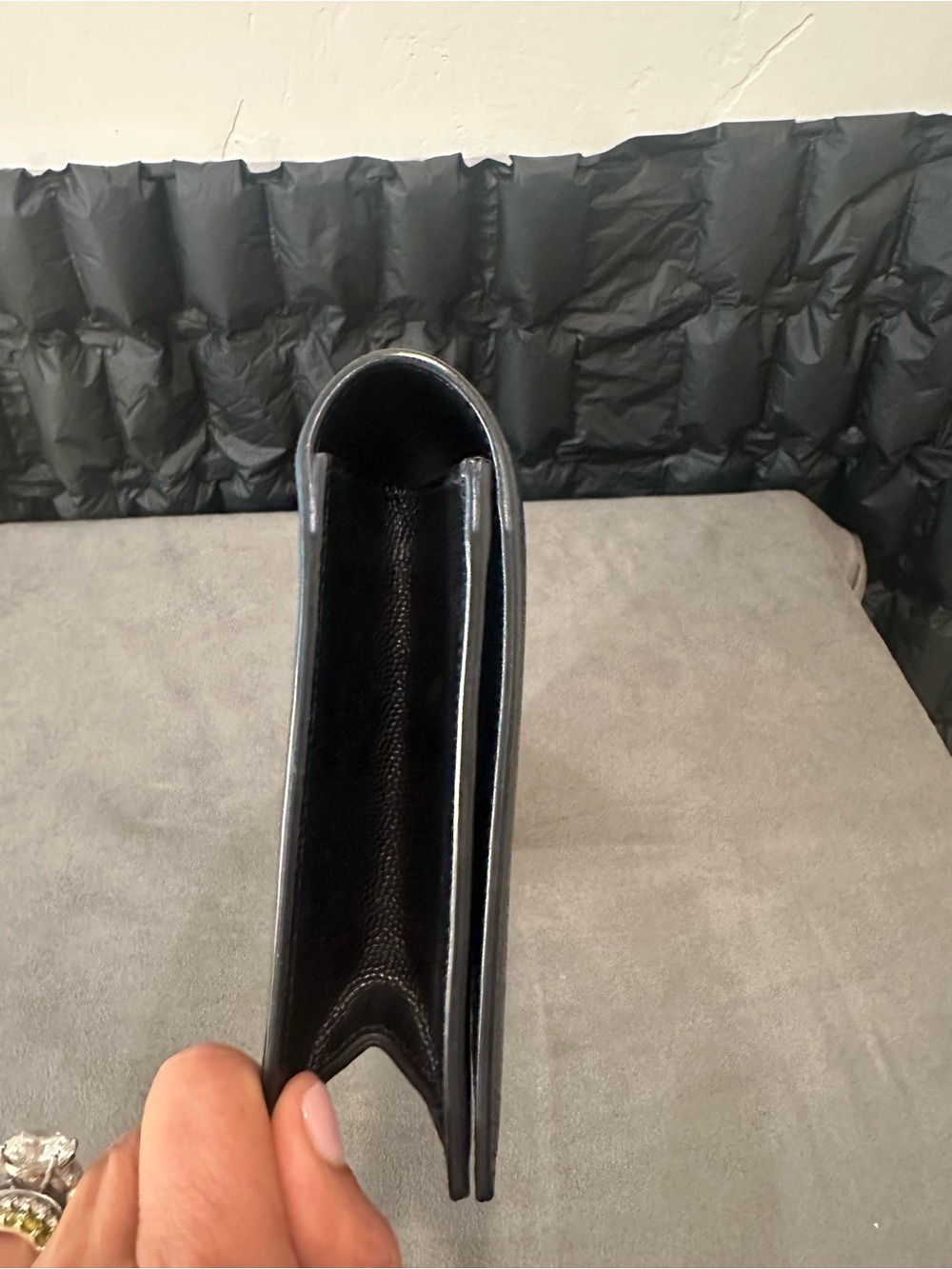 Saint Laurent Black Leather Clutch - Picture 3 of 6